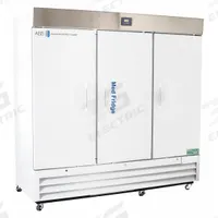 AMERICAN BIOTECH SUPPLY Lab Refrigerator: 72 cu ft, Upright, 2°C to 7°C, 34 in Overall Dp, 3 Doors (MPN PH-ABT-HC-72S). Key specifications — Door Opening Style: Right; Color: White; Alarm Type: Temperature; Manufacturer Part Number: PH-ABT-HC-72S; Brand: AMERICAN BIOTECH SUPPLY; Product Type: Lab Refrigerator; Door Type: Swing Solid; Refrigerant Type: R-290.