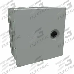 HAMMOND Junction Box: Steel, 6 in x 4 in x 4 in, NEMA 1, Solid Cover, Hinged, Included, Painted (MPN CHKO644). Key specifications — Brand: HAMMOND; Closure Method: 1/4-Turn Latch; Knockouts: Included.