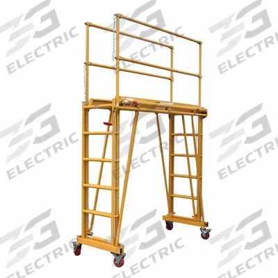 TELE-TOWER Scaffold: Steel, 2 ft to 11 ft, 19 in x 72 in - Telescoping Scaffold and Tower System