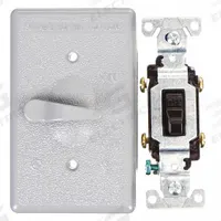BELL Weatherproof Cover: Die-Cast Zinc, Toggle Switches, 1 Gangs, 4 5/8 in Overall Ht, 3R, Gray (MPN 5137-0). Key specifications — Brand: BELL; Color: Gray; Compatible with Product Type: Toggle Switches; Mounting Orientation: Vertical.