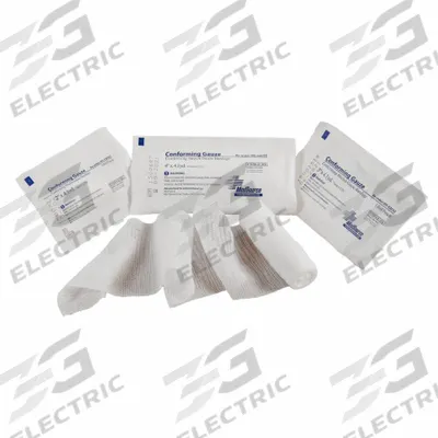 MEDSOURCE Sterile Conforming Gauze: 4 1/8 yd Dressing Lg, 4 in Dressing Wd, Fabric - Conforming Gauze Bandages