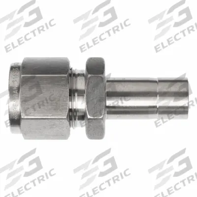 BRENNAN INDUSTRIES Compression Fitting Straight: 3/8 in OD x 1/4 in OD Fitting Size - Clean & Bagged Single-Ferrule Stainless Steel Fittings