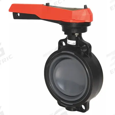 GEORG FISCHER Butterfly Valve: 3 in Pipe Size, Concentric, 145 psi Max. Pressure (CWP) - PVC General-Service Butterfly Valves