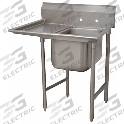 ADVANCE TABCO Scullery Sink: 1 Bowls, 42 in Overall Ht, 46 in Overall Lg - One-Bowl Freestanding Kitchen & Bar Sinks without Faucets