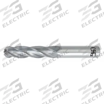 OSG Ball End Mill: Carbide, 4 Flute, 18 mm Mill Dia, 57 mm LOC, 127 mm OAL (MPN 464-7087-BN) - General Purpose Carbide Ball End Mills