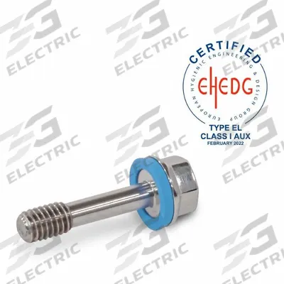 JW WINCO Hygienic Hex Head Screws: Stainless Steel, Partially Threaded, M5, 7 mm Min Thread Lg - Narrow-Shaft Hygienic Hex Head Screws with Sealing Washer
