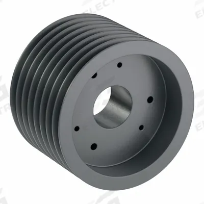 APPROVED VENDOR V-Belt Pulley: C120, 8 Groove, 12.4 in OD, Bushed Bore - Bushed-Bore Cast-Iron V-Belt Pulleys
