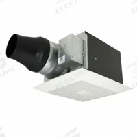 Exhaust Fan: Ceiling, 0.3 sones, 3 Speed, Round Duct (MPN FV-1115VK3). Key specifications — Brand: PANASONIC; Nameplate Voltage: 120V AC; Duct Shape: Round; Mounting Location: Ceiling; Mounting Type: Frame Screws; Number of Speeds: 3.