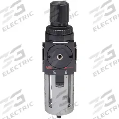 ARO Filter-Regulator: 2000 Series, 1/2 in NPT, 172 cfm, 0.3 micron, 0 psi to 140 psi, Manual Drain (MPN P39343-100). Key specifications — attr109419: ARO; attr109429: Aluminum; attr109463: No; attr109468: 2000.