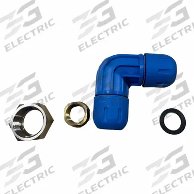 FASTPIPE Compression Fitting Elbow: 1 in Pipe x 3/4 in Pipe Size - Compressed Air System Nylon Compression Fittings