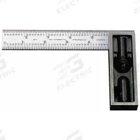 STARRETT Double Square: SAE, Steel, Satin, 6 in Blade Lg, 1/64 in Graduations (MPN 13C). Key specifications — attr1182179: Square; attr1182186: 1/64 in; attr1182189: Satin; attr1182159: STARRETT; attr1182169: Cast Iron.