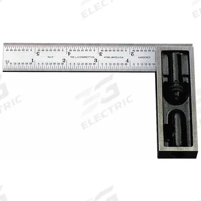STARRETT Double Square: SAE, Steel, Satin, 6 in Blade Lg - Machinist Precision Steel Combination Squares