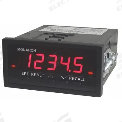 MONARCH Panel Tachometer: 5 RPM Min RPM, 999,999 RPM Max RPM, 0.001% of Reading RPM Accuracy - Panel Mount Tachometers