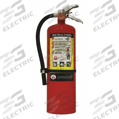 BADGER Fire Extinguisher: 10 lb Extinguisher Capacity, 4A:60B:C - Class ABC Fire Extinguishers