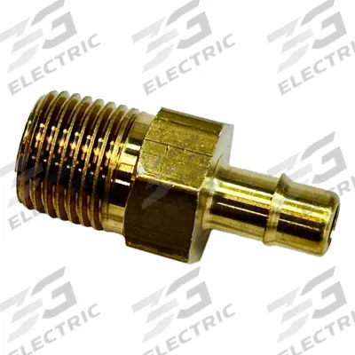 MEM-CO Mini Barbed Fitting Adapter: 3/4 in ID x 3/4 in Pipe x 1/16 in ID Size, MNPT x Tube - Standard Brass Barbed Tube Fittings