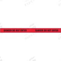 APPROVED VENDOR Barricade Tape: 180 ft Lg, 2 in Wd, Danger Do Not Enter Legend, Vinyl, Red Color (MPN BLACK ON RED 2IN X60). Key specifications — Tape Message: Danger Do Not Enter; Message Color: Black; Brand: APPROVED VENDOR.