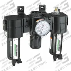 SPEEDAIRE Filter/Regulator/Lubricator: 1/4 in NPT, 56 cfm, 150 psi Max Op Pressure, 5 micron, Mist (MPN 7D717). Key specifications — attr109524: SPEEDAIRE.