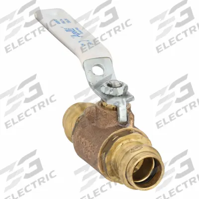 APOLLO Manual Two-Way Ball Valve: 1/2 in Size, Brass/Bronze, Straight, Press x Press - Bronze Ball Valves