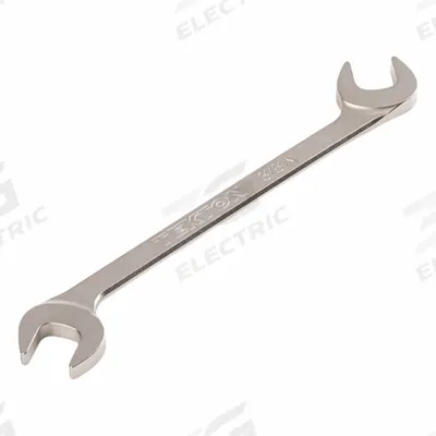 TEKTON Open End Wrench: Chromium Molybdenum Steel, Satin, 3/8 in Head Size - SAE, Double End, Open End Wrenches