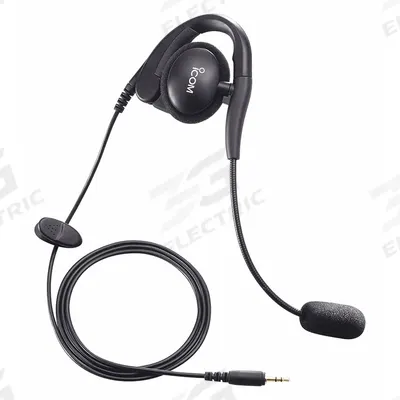 ICOM Earpiece: Fits Icom, Earbud, Push To Talk, Black, 1 Wires, Extended from Earpiece Mic - ICOM-Compatible Earpieces & Headsets