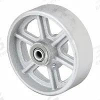 ALBION Caster Wheel: 6 in Wheel Dia., 1 7/8 in Wheel Wd, Iron, 1,400 lb Load Rating, Roller, Silver (MPN CA0620112). Key specifications — Includes Spanner Bushing: Included; Wheel/Tread Material: Iron; Wheel/Tread Color: Silver; Brand: ALBION.