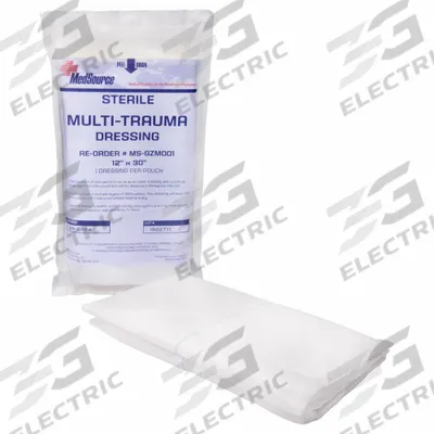 MEDSOURCE Multi-Trauma Dressing: 30 in Dressing Lg, 12 in Dressing Wd, Sterile - Trauma Dressings