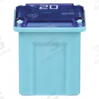 BUSSMANN Automotive Fuse: FMX Series, Blue, Female, Cartridge, Time-Delay, 20 A, 32 V DC, FMX | JCAS (MPN FMX-20LP). Key specifications — Series: FMX; Brand: BUSSMANN; Equivalent Fuse Series: FMX & JCAS.