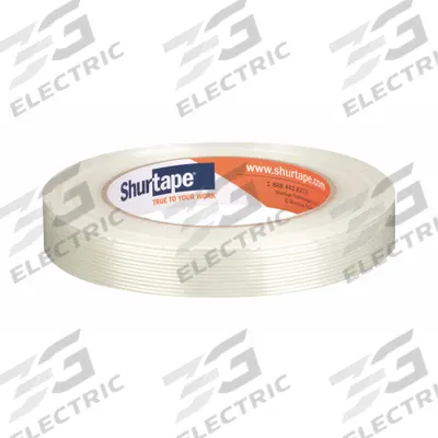 SHURTAPE Strapping Tape: 6.3 mil Tape Thick, 18 mm x 55 m, White - Heavy-Duty Strapping Tape