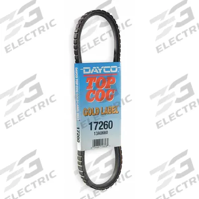 DAYCO Automotive Drive Belt: V-Belt, 13A, A Belt Trade Size, Cogged Belt, 36° Angle - 13A Series Cogged V-Belts