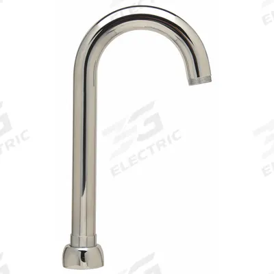 ZURN Spout: AquaSpec, Spout, Gooseneck, Rigid/Swivel Spout, Brass, Chrome, Spray - Gooseneck Faucet Spouts