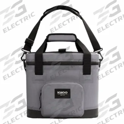 IGLOO Soft Sided Cooler: Lunch Box Bag, Gray, 216 oz Capacity, 18 Cans - Lunch-Box Coolers