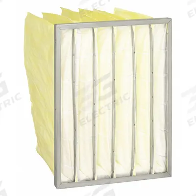 GRAINGER Pocket Air Filter: 24 in x 20 in x 12 in, MERV 14, Yellow, Synthetic - MERV 14 Pocket Air Filters