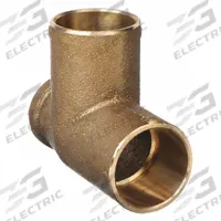 NIBCO Sweat Fitting Tee: 1/2 in CTS x 1/8 in Pipe x 1/2 in CTS, Cup x FNPT x Cup, Low Lead Bronze (MPN 705-LF 1/2X1/8X1/2)