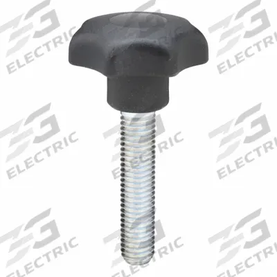KIPP Hand Knob: 7 Point, Plastic w/ Steel Thread, 1/2"-13 Thread, 60 mm Thread Lg - 7-Arm Knobs with Threaded Stud