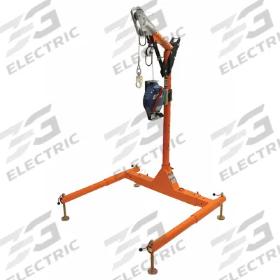 FALLTECH Davit System Kit: Floor/Manhole/Tank Mnt, 3 1/8 ft Min Base Wd, 5 3/8 ft Max Base Wd - Davit Systems