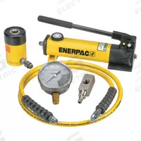 ENERPAC Hollow Hydraulic Ram Pump Set: 12 ton Cylinder Nominal Capacity, 1 5/8 in Cylinder Stroke (MPN SCH121H). Key specifications — attr96781: GA4; attr96779: 6Z269 (Mfr. No. RCH121); attr96780: 6W141 (Mfr. No. P142); attr98877: ENERPAC.