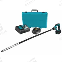 MAKITA Cordless Concrete Vibrator: Handheld, 18V DC, 48 in Lg, 1 in Dia, with Batteries (MPN XRV01T). Key specifications — attr117572: 5.0 Ah; attr117575: Yes; attr117579: Charger; attr117585: 18V LXT Lithium-Ion 5.0 Ah Battery (BL1850B); attr117598: 18V DC.