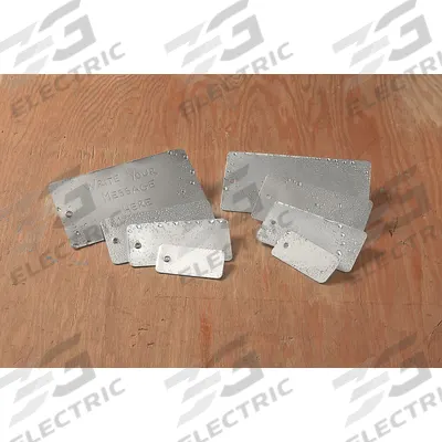 SEE ALL INDUSTRIES Blank Tag: Aluminum Laminated, Silver, 0.02 in Thick, Rectangle - General Purpose Blank Valve Tags