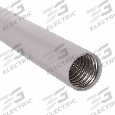 CALBRITE Liquid-Tight Metal Conduit: 3/4 in Trade Size, Gray, 25 ft Nominal Lg - Corrosion Resistant Liquid-Tight Metallic Conduit