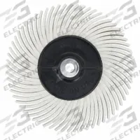 SCOTCH-BRITE Radial Bristle Disc: Type C, 2 in Dia x 3/8 in Wd, 3/8 in Arbor, Ceramic, White, 40 PK (MPN 61500176013). Key specifications — Connector Size: 3/8 in; Brand: SCOTCH-BRITE; Connection Type: Arbor Hole.