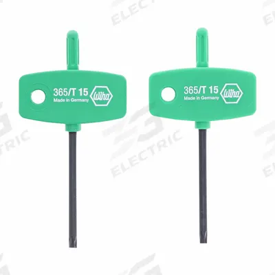WIHA Torx and Torx Plus Keys: 2 Tips, Torx, T15 Tip Size, Black Oxide - Rapid-Twist Torx & Torx Plus Keys
