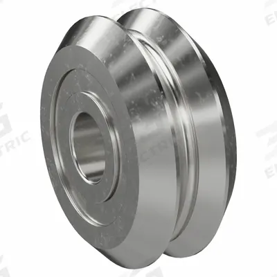 DUALVEE Guide Wheel: Carbon Steel, DualVee, For Size 4 DualVee Rails - Bishop-Wisecarver DualVee Guide Wheel Bearings