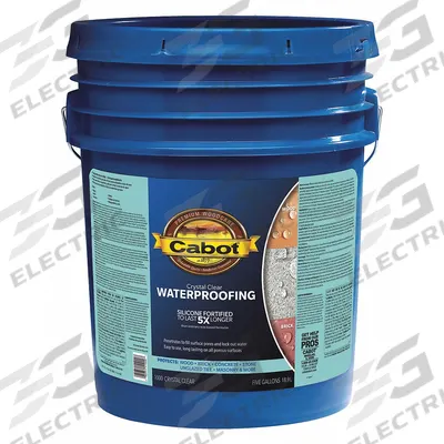 CABOT Sealer: Sealer, Exterior, Water, 5 gal Container Size, Concrete/Iron/Masonry/Wood - Concrete & Paver Sealers
