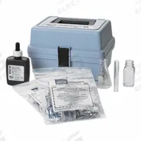 HACH Water Quality Test Kit: Chloride, 5 to 100 mg/L and 20 to 400 mg/L Cl⁻, 100 mg/L/400 mg/L (MPN 144001). Key specifications — Includes: Measuring Tube; Range: 5 to 100 mg/L and 20 to 400 mg/L Cl⁻; Sensitivity: 100 mg/L; Test Parameters: Chloride.