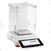 OHAUS Lab Scale: 1,200 g Capacity, 1 mg Readability, ct/dwt/g/gr/kg/lb/mg/oz/ozt, 1 mg Repeatability (MPN EXR1203N). Key specifications — Brand: OHAUS; Display Type: TFT Touchscreen.