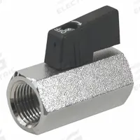 JOMAR VALVE Manual Two-Way Ball Valve: 1/8 in, Chrome-Plated Brass, Straight, FIP x FIP, One-Piece (MPN 100-430). Key specifications — Brand: JOMAR VALVE; Handle: Locking Lever.