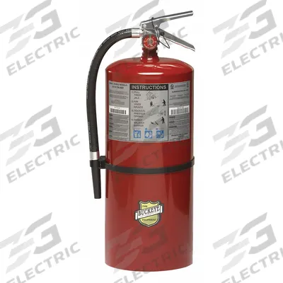 BUCKEYE Fire Extinguisher: 20 lb Extinguisher Capacity, 10A:120B:C - Class ABC Fire Extinguishers