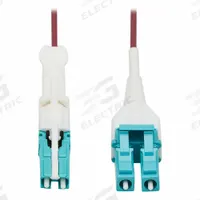 EATON TRIPP LITE Fiber Cable: Multi-Mode, 16.4 ft Lg, CS / PC Male End 1, LC / PC Male End 2, LSZH (MPN N822L-05M-MG). Key specifications — Fire Rating: Riser; Jacket Material: LSZH; Number of Fibers: Duplex; Fiber Type: OM4; Brand: EATON TRIPP LITE; End 1 Connection Gender: Male; End 1 Contact Type Finish: PC; End 2 Connection Gender: Male.