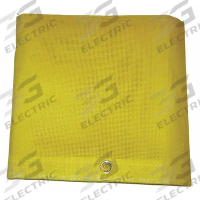 MAURITZON Tarp: 15.5 ft Lg, 11.5 ft Wd, Std Duty, 5 mil, Vinyl, Yellow, 10 oz/sq yd - Mesh Tarps