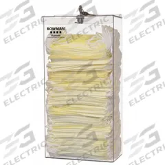 BOWMAN DISPENSERS Face Mask Dispensers - Locking: Polyethylene, Clear, Keyholes for Wall Mounting (MPN FM403-0111). Key specifications — Material: Polyethylene; Color: Clear; Includes: Keyholes for Wall Mounting; Brand: BOWMAN DISPENSERS.